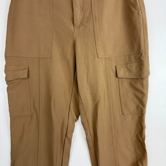 Banana Republic Slim Refined Stretch Cargo Pants Ankle Tan High Rise - Size 10 - Picture 2 of 11